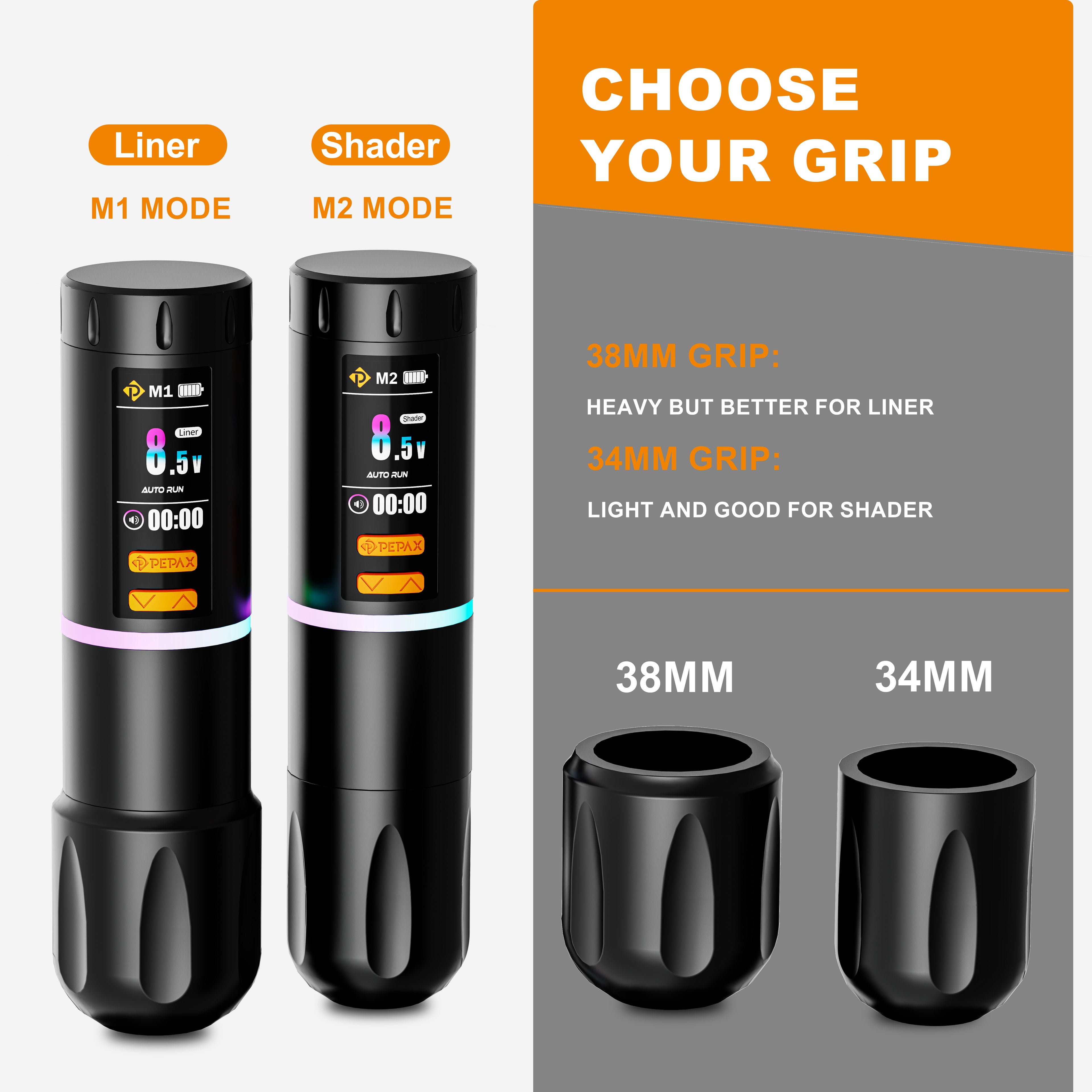 PEPAX Leve H3 Wireless Tattoo Pen Machine Professional Bundle (3.5 Black)