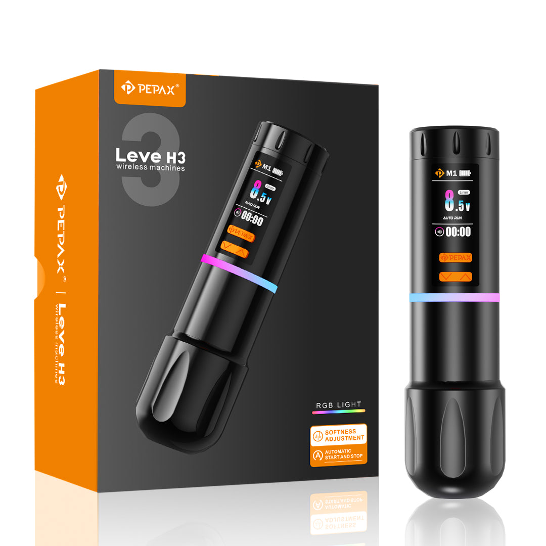 PEPAX Leve H3 Wireless Tattoo Pen Machine (4.2mm Orange )