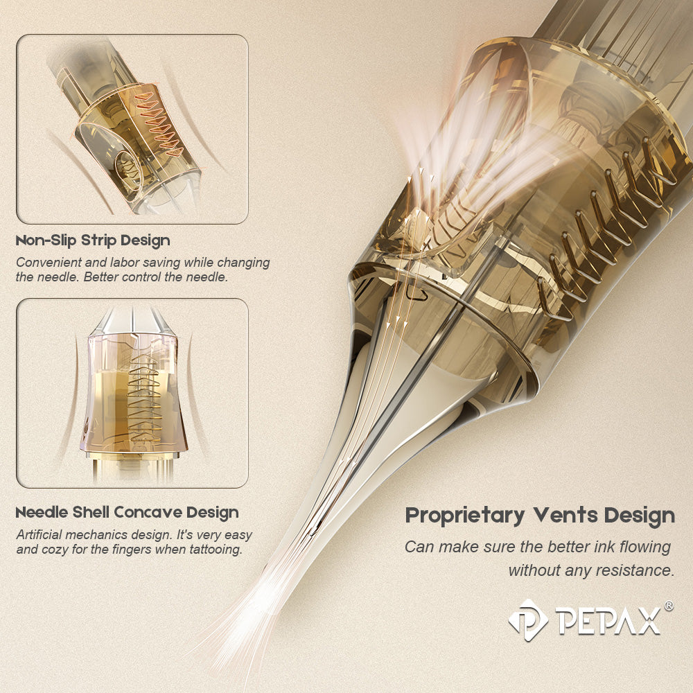 PEPAX Lance Tattoo Cartridge Needles Mixed Sizes(50PCS)