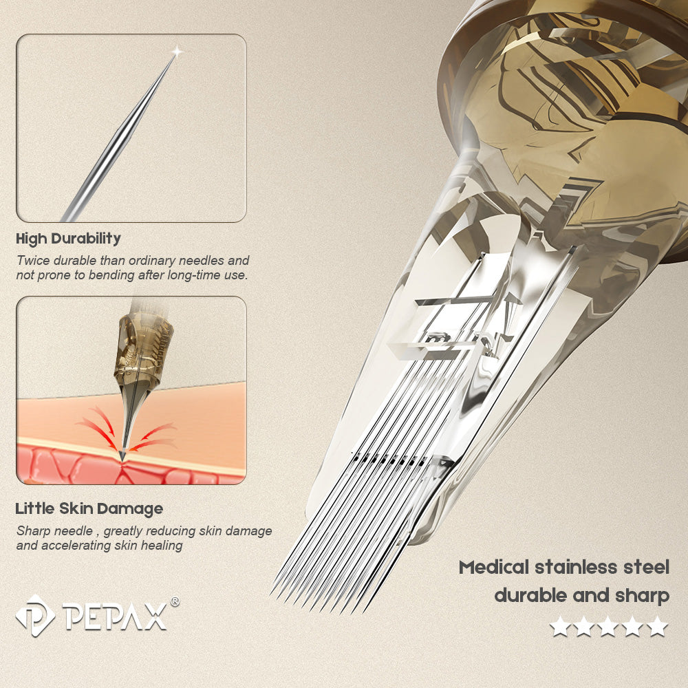 PEPAX Lance Tattoo Cartridge Needles Mixed Sizes(50PCS)