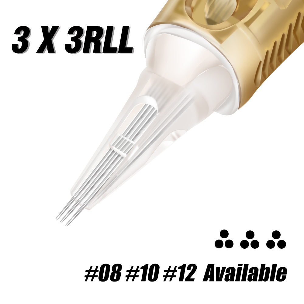 PEPAX LANCE Tattoo Cartridge Needles 3X3RL Stipple Shader Bugpin