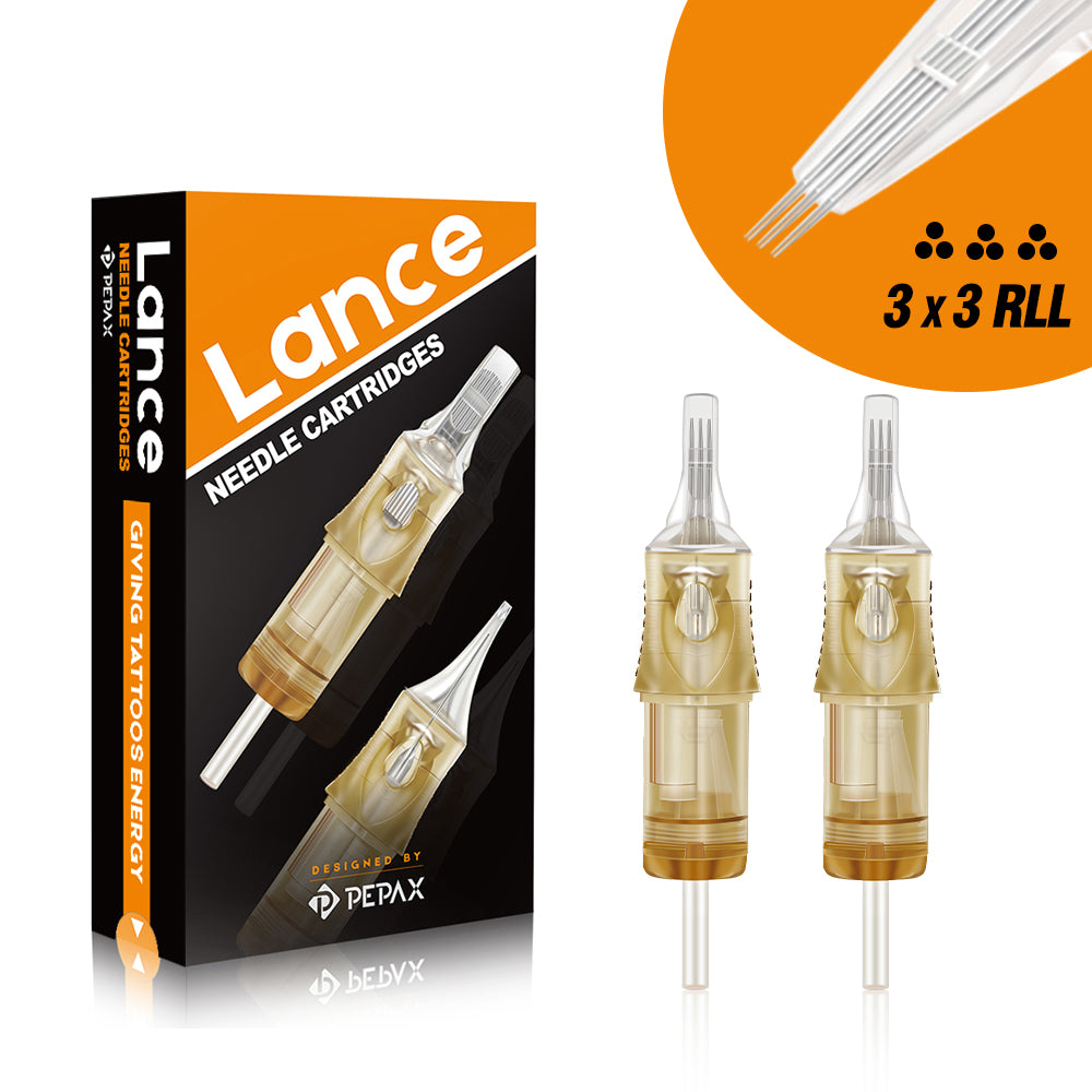 PEPAX LANCE Tattoo Cartridge Needles 3X3RL Stipple Shader Bugpin