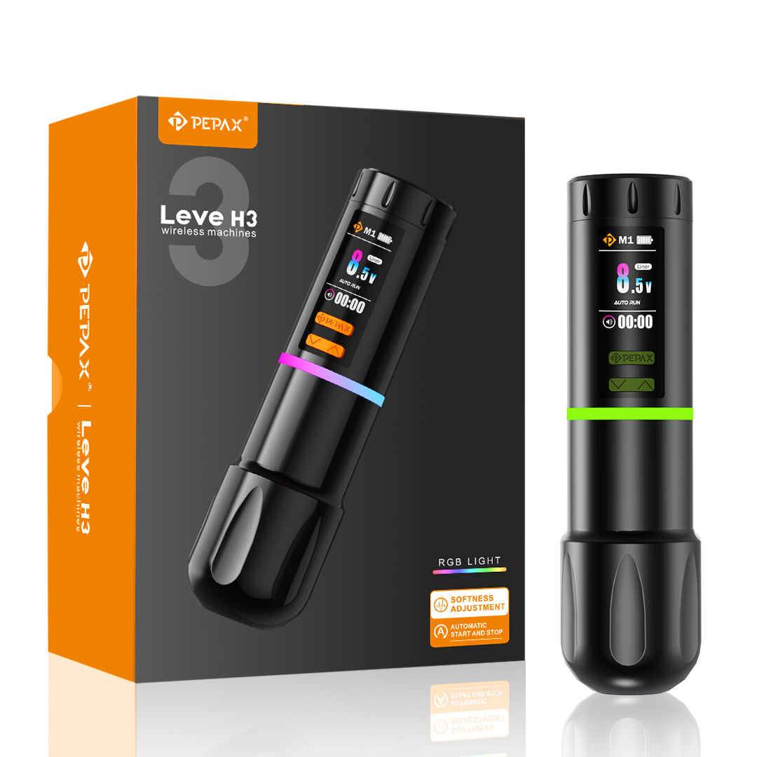 PEPAX Leve H3 Wireless Tattoo Pen Machine (5.0mm Green )