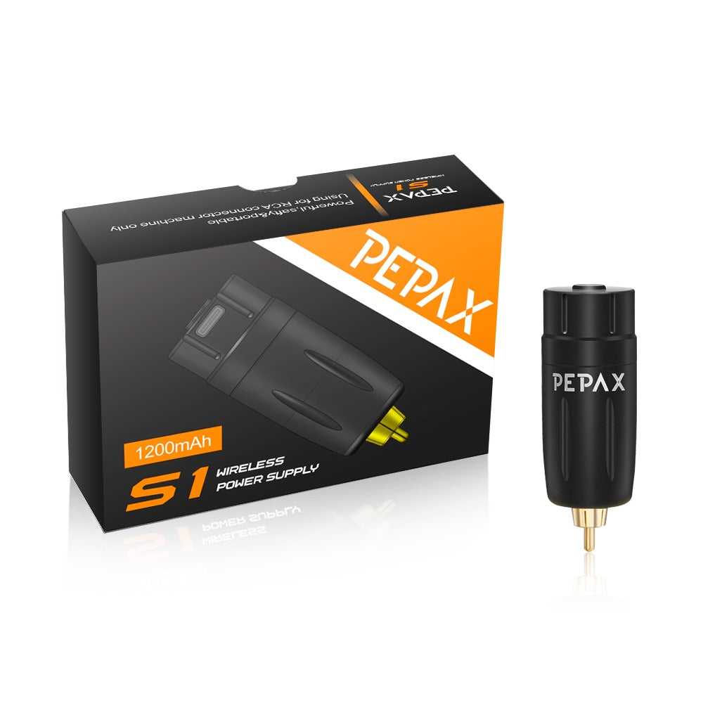 PEPAX S1 Wirless Tattoo Power Supply RCA Connect 1200mAH