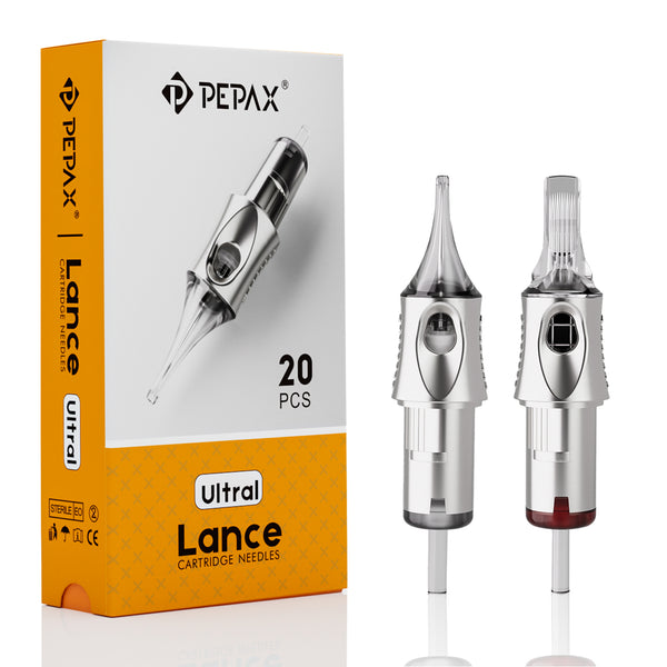 PEPAX Lance Ultral Silver Tattoo Cartridge Needles Round Liner (Box of 20)