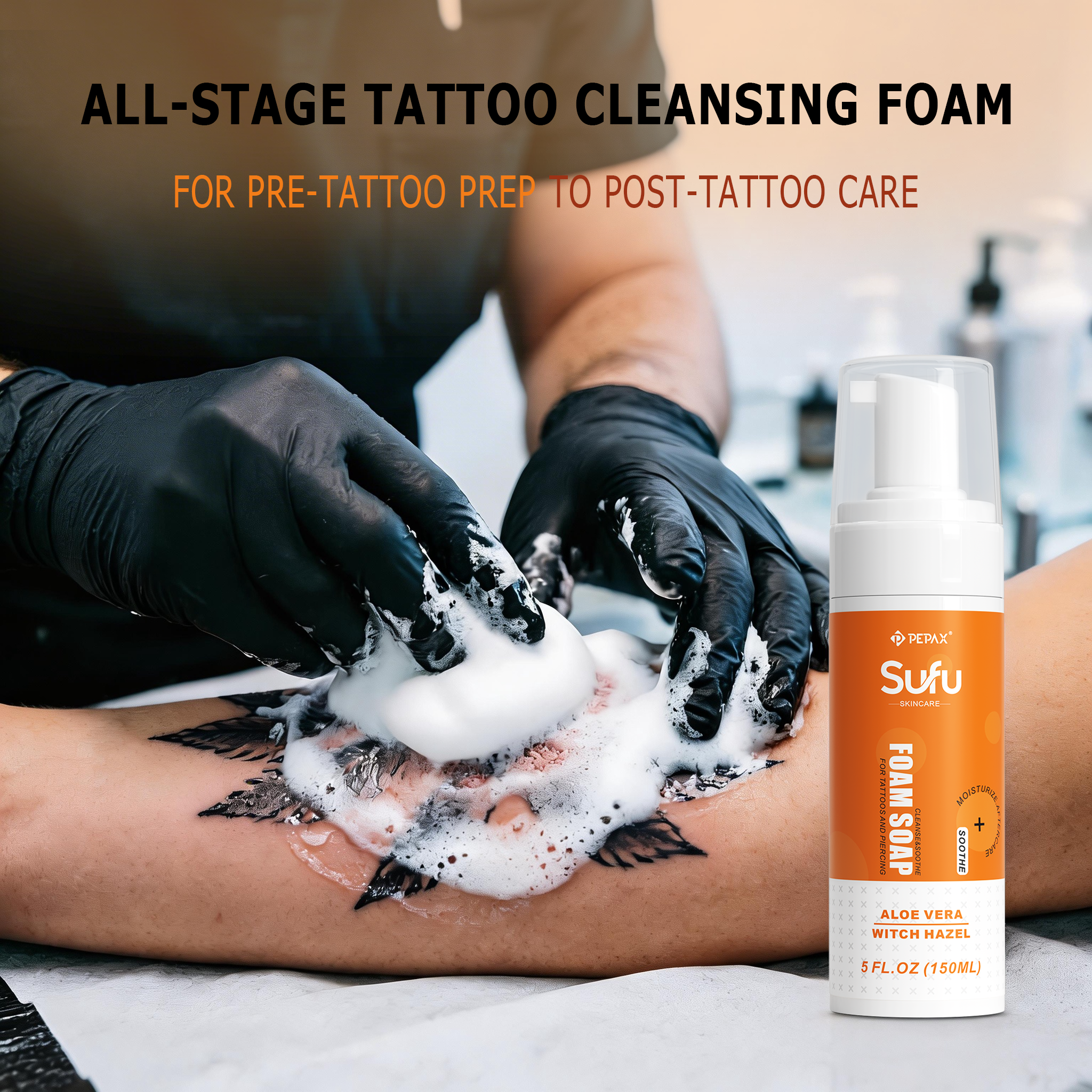 PEPAX SUFU Tatoo Foam Soap (150ml/5fl.oz)