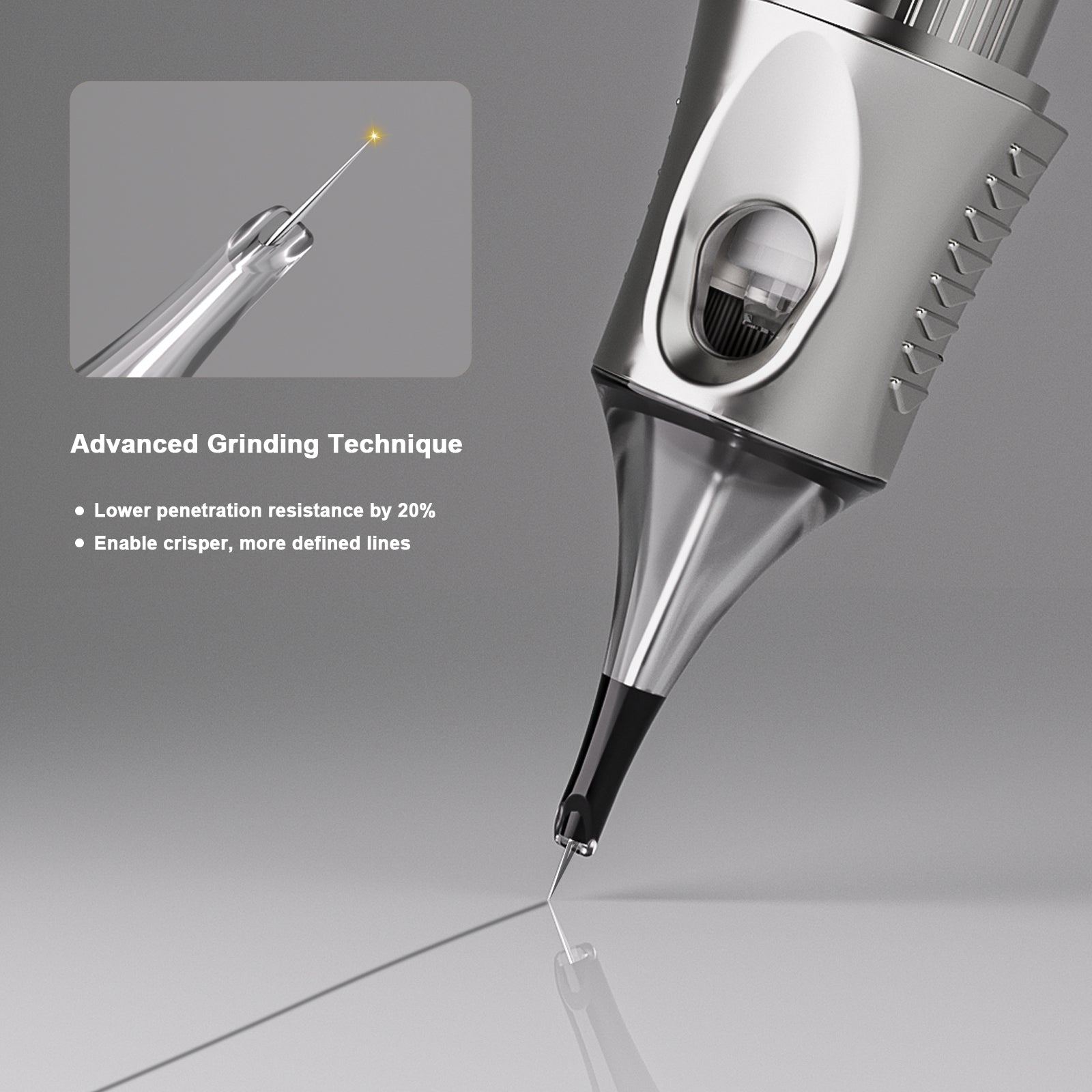 PEPAX Lance Ultral All-new Silver-electroplating Tattoo Cartridge Needles Round Liner (20pcs per box)