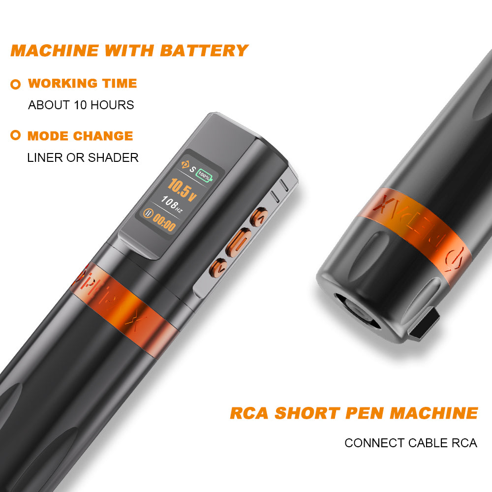 PEPAX Leve H2 Wireless Tattoo Pen Machine Professional Bundle (3.5 Black)