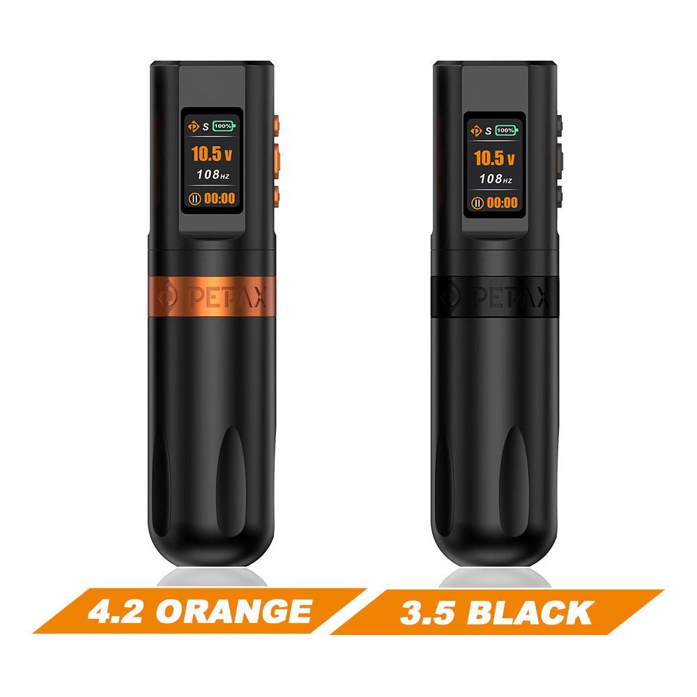 PEPAX Leve H2 Wireless Tattoo Pen Machine Professional Bundle 4.2 Stroke Orange