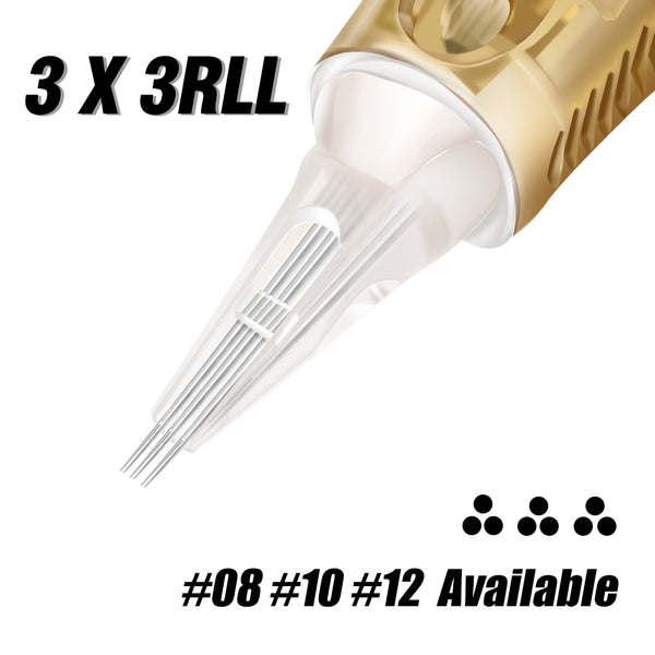 PEPAX LANCE Tattoo Cartridge Needles 3X3RL Stipple Shader Bugpin